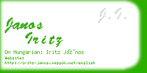 janos iritz business card